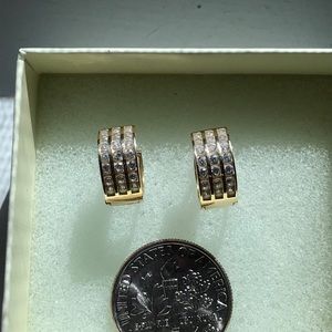 14K solid yellow gold hoop earrings